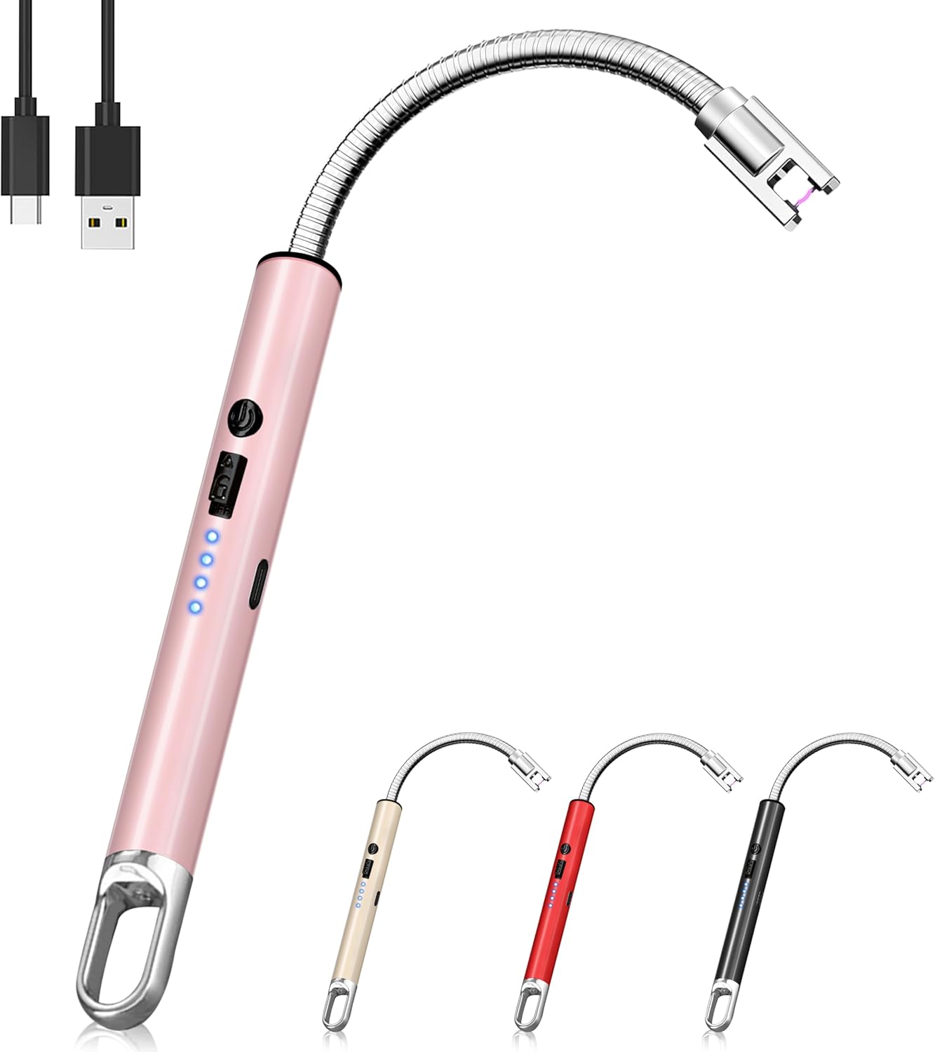 Read more about the article Electric Lighter, Candle Lighter Flameless Windproof with 360° Flexible Neck & LED Power Display, Type C Arc Rechargeable Lighters for BBQ, Camping, Cooking, Gift for Christmas, Thanksgiving, Birthday