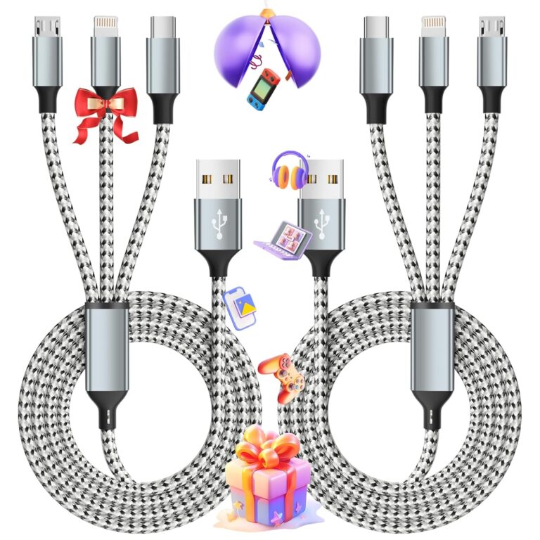 Read more about the article MPATIBY Multi Charging Cable, (2 Pack 4FT) Multi USB Charger Cable 3 in 1 Charging Nylon Braided Fast Charging Cord with Type-C, Micro USB, IP Port for Most Phones/iPhones/Tablets