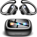 jaddsa Wireless Earbuds, 2026 ENC Noise Cancelling Ear Buds with Smart Touchscreen, Bluetooth 5.4 Headphones, Bass Stereo Sound Over-Ear Earbuds, 5 EQ Modes for Sports/Travel/Gym- Mattle Black