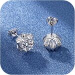 Diamond Stud Earrings for Women 2025 Trendy 925 Sterling Silver Hypoallergenic Earrings Wedding Earrings Jewelry for Brides