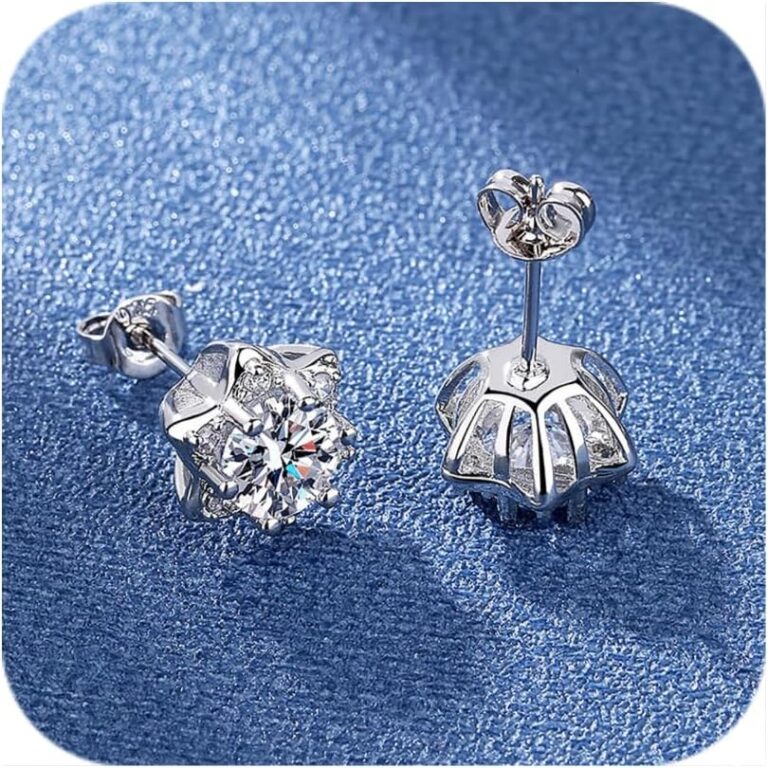 Read more about the article Diamond Stud Earrings for Women 2025 Trendy 925 Sterling Silver Hypoallergenic Earrings Wedding Earrings Jewelry for Brides