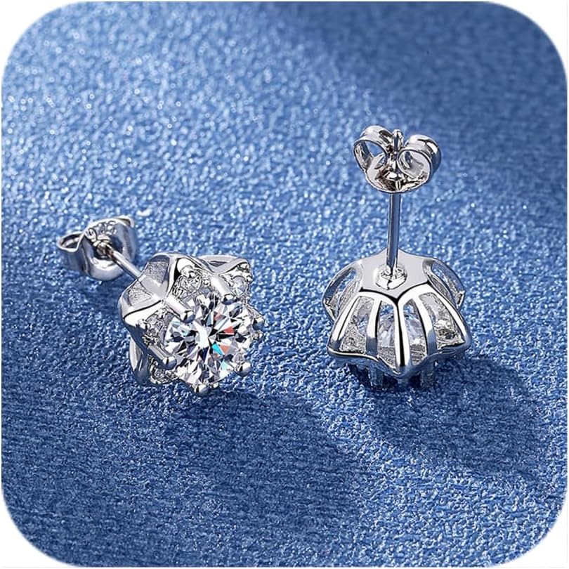 You are currently viewing Diamond Stud Earrings for Women 2025 Trendy 925 Sterling Silver Hypoallergenic Earrings Wedding Earrings Jewelry for Brides