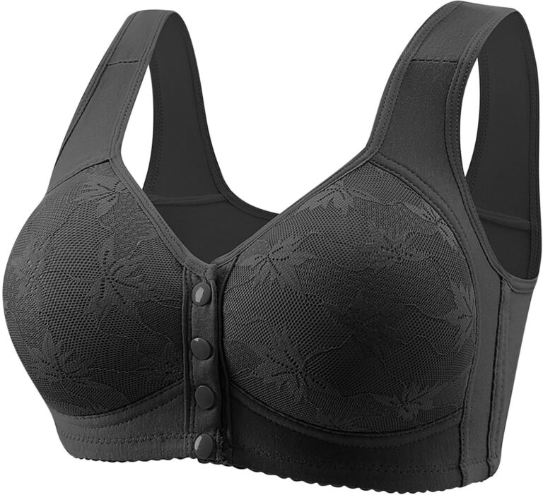 Read more about the article Daisy Bras for Older Women Front Closure Convenient Everyday Bras Mid Buttons Comfortable No Underwire Gathering Bras