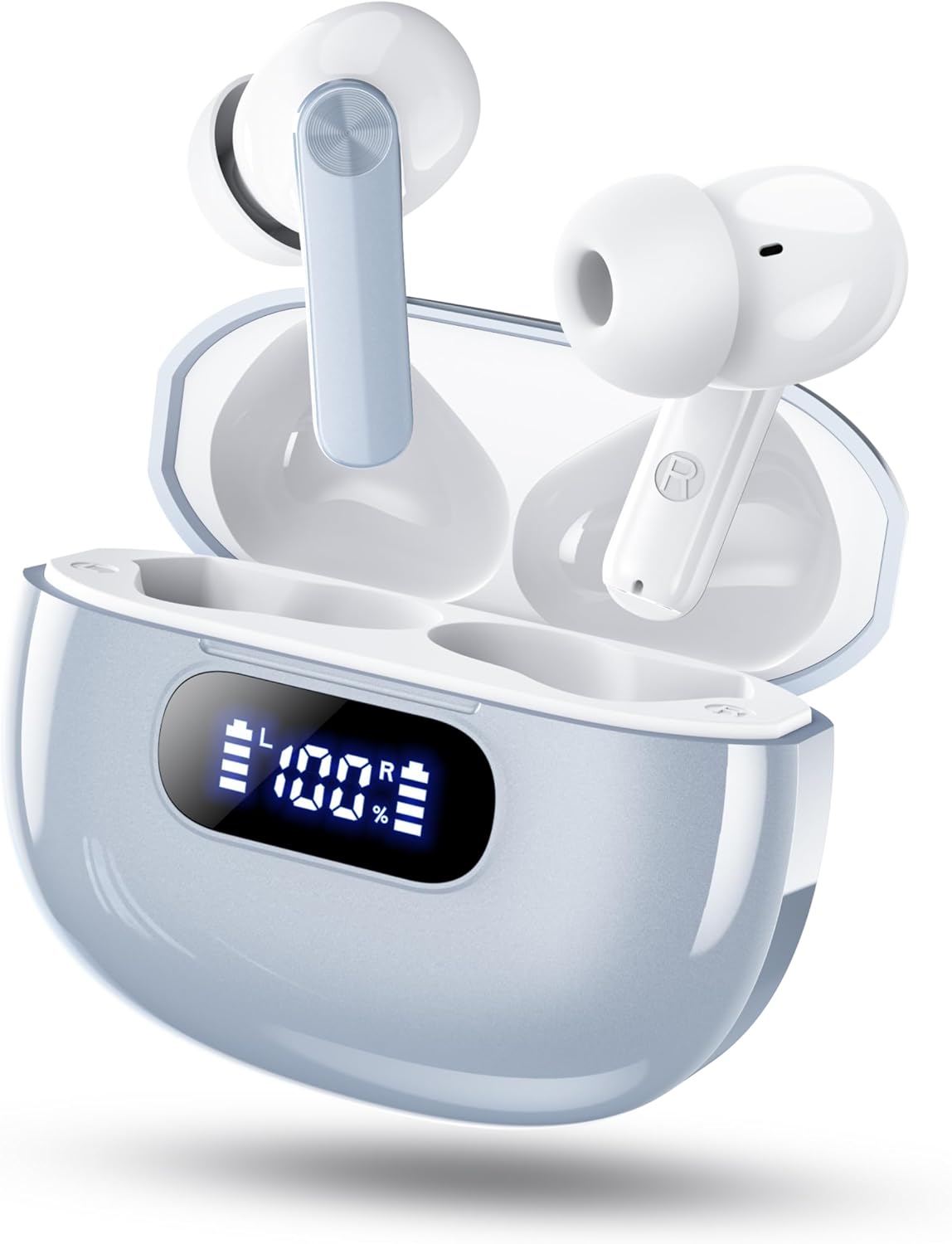 Read more about the article Wekily Wireless Earbuds, Bluetooth 5.3 Headphones with LED Power Display, 2025 New Wireless Earphones, HiFi Stereo,4 ENC Noise Cancelling Mic, 48H Playtime Mini Case IP7 Waterproof for iOS Android