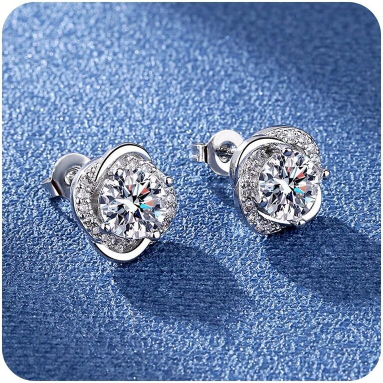 Read more about the article 925 Sterling Silver Diamond Stud Earrings for Women