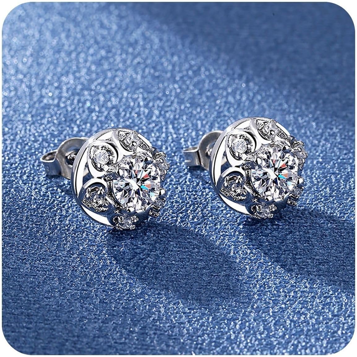 You are currently viewing 925 Sterling Silver Earrings for Women Diamond/Bow Earrings Jewelry Birthday Wedding for Her