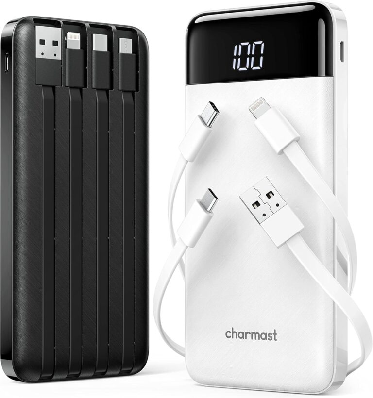 Read more about the article charmast 2 Pack 10000mAh Portable Charger, Power Bank with Built-in 4 Cables, 6 Outputs & 3 Inputs, Battery Pack with Digital Display, Travel Essential for iPhone All Series & Android, Family Sharing
