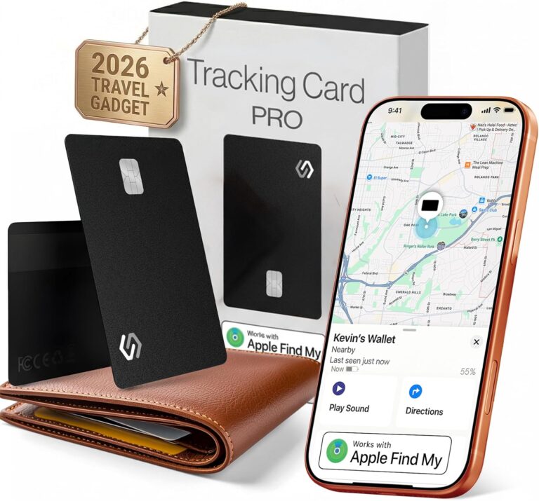 Read more about the article SPOTMINDERS Apple MFi Certified Wallet Tracker PRO for Travel Credit Card Design Works with Apple Find My IP68 Waterproof Rechargeable Tracking Card for Wallet Luggage Passport 0.07in Slim Item Finder